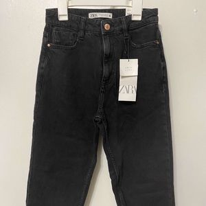 Zara, black mom jeans, size 4
